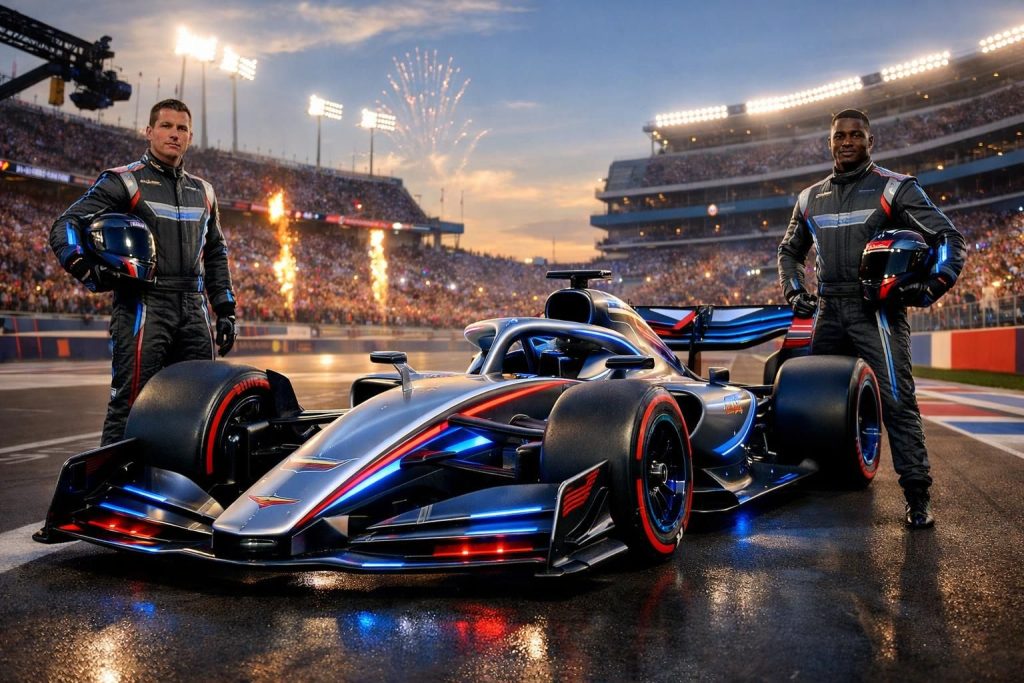 découvrez la nouvelle livrée spectaculaire de cadillac pour la saison f1 2026, dévoilée en exclusivité lors du super bowl.