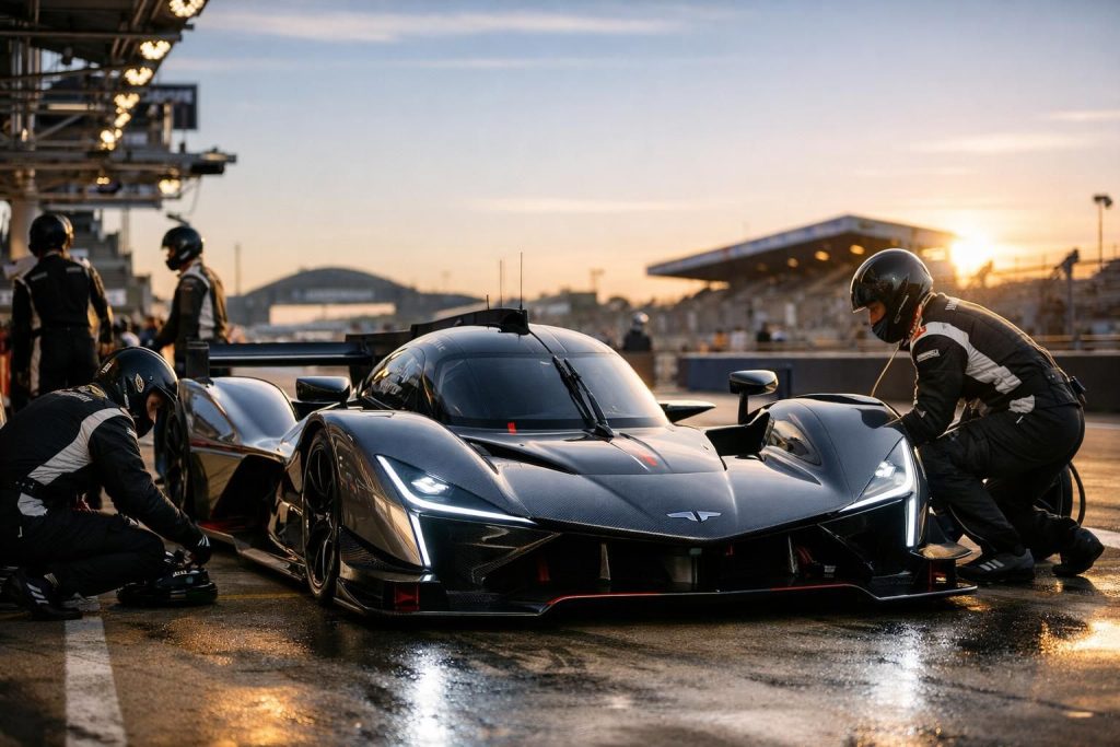 découvrez la genesis gmr-001 hypercar, conçue pour dominer les courses d'endurance et viser la victoire aux légendaires 24 heures du mans avec performance et innovation.