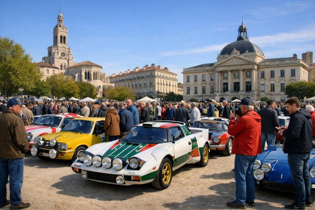 découvrez l'animation exceptionnelle au champ de mars à valence avec les voitures légendaires du rallye monte-carlo historique, en images exclusives.