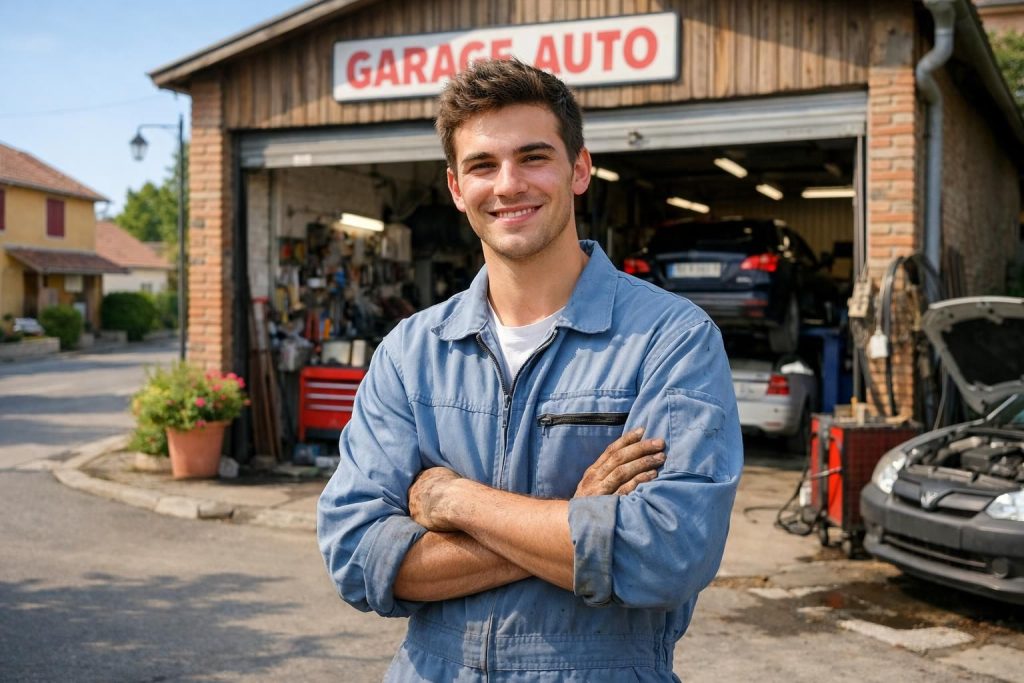 découvrez l'histoire inspirante d'un jeune entrepreneur de 22 ans qui dirige avec passion son atelier de mécanique automobile dans une charmante petite commune.