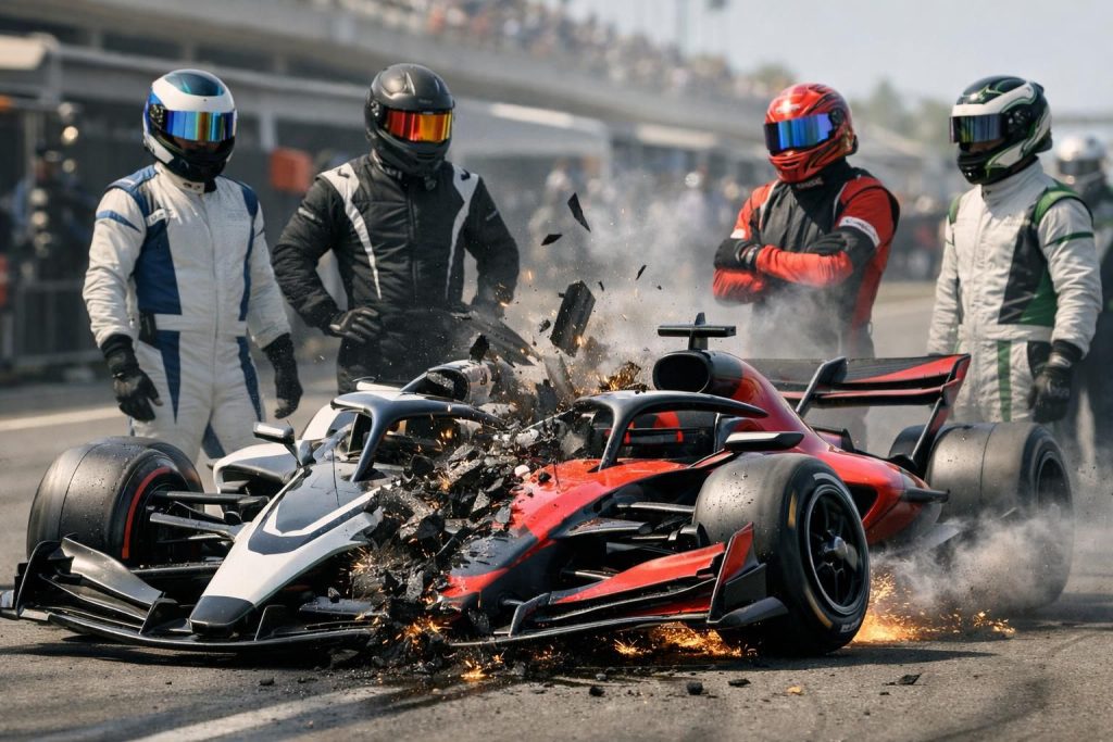 retour sur l'accrochage impliquant oliver en formule 1, suscitant inquiétude et colère parmi les pilotes concernant les changements du règlement 2026.