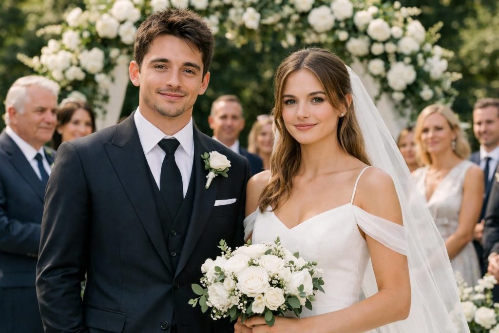 découvrez le mariage élégant de charles leclerc, le talentueux pilote monégasque de formule 1, avec alexandra saint mleux lors d'une cérémonie mémorable.