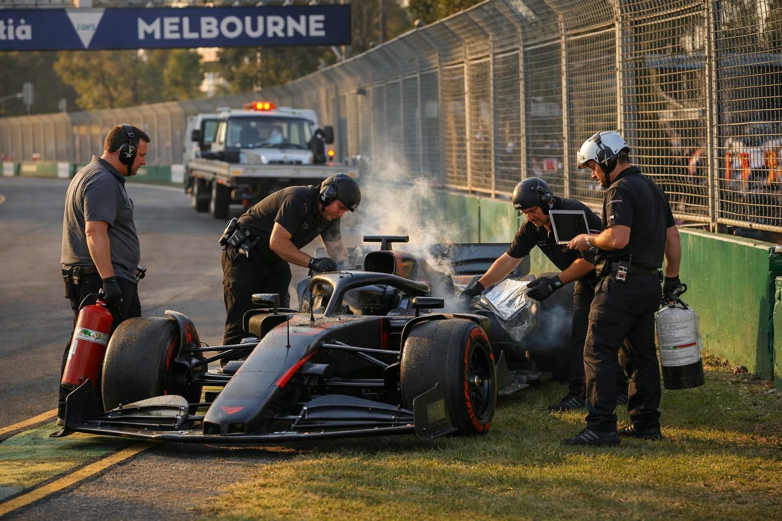 suivez les dernières évolutions en formule 1 : hadjar contraint à l'abandon, piastri en difficulté lors des qualifications, et un début de saison fulgurant pour ferrari.