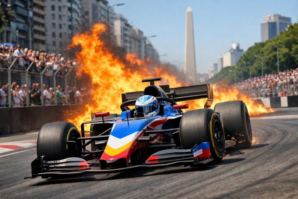 revivez la performance impressionnante de franco colapinto à buenos aires en formule 1, avant que sa monoplace ne soit spectaculaire incendiée lors de la course.
