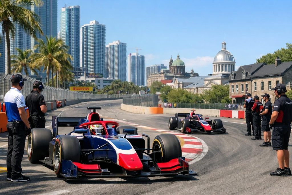 après l'annulation des courses au moyen-orient, la formule 2 concentre maintenant toute son attention sur les prochaines étapes à miami et montréal, avec des enjeux passionnants à venir.
