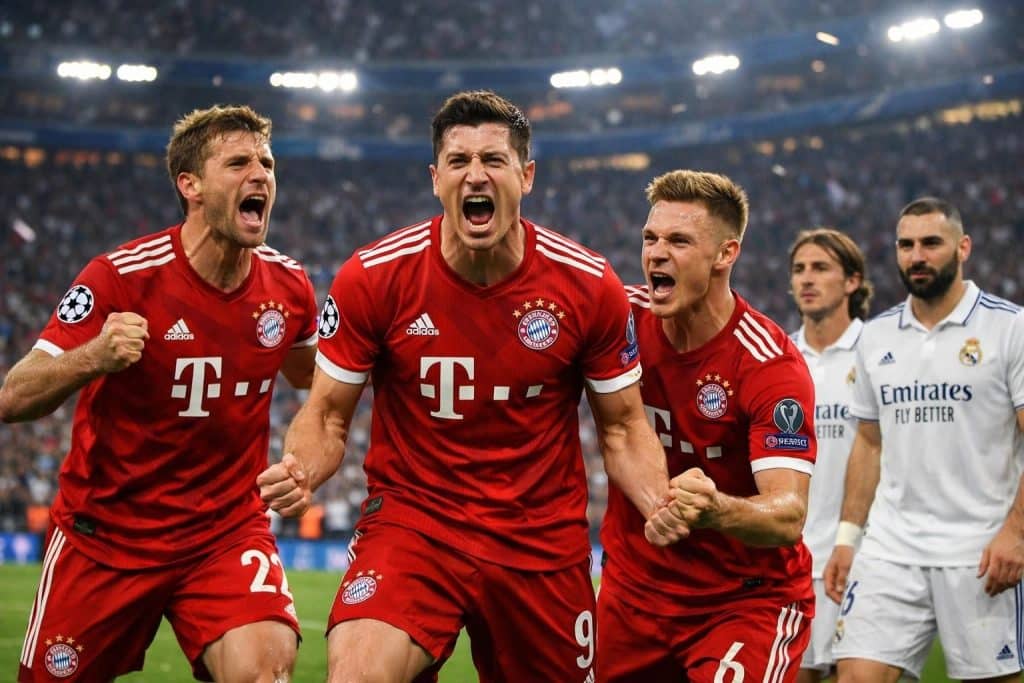 revivez le match légendaire entre le bayern et le real madrid, où le bayern a remporté sa place en demi-finale de la ligue des champions dans un affrontement intense et mémorable.