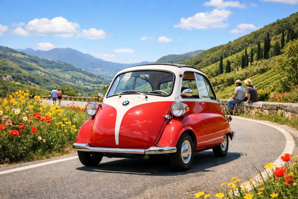 découvrez l'histoire fascinante de l'isetta, la petite voiture en forme d'œuf au design unique et au parcours exceptionnel.