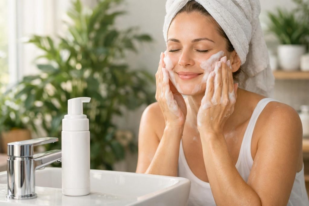 découvrez la mousse nettoyante 2-en-1, l'innovation beauté qui simplifie et booste votre routine visage pour une peau propre, douce et éclatante au quotidien.
