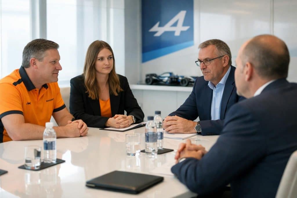 f1 : mclaren soulève des questions auprès de la fia concernant les rachats de parts d'alpine, annonçant un possible conflit majeur dans le paddock.