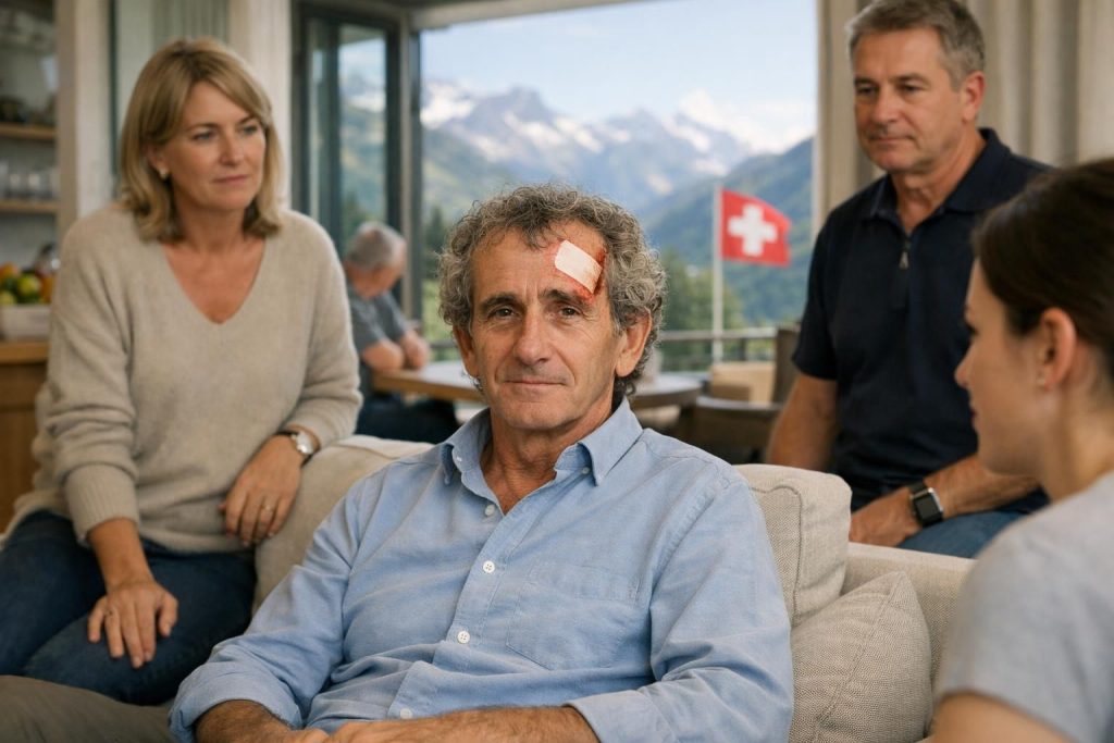 alain prost, légende de la formule 1, a été victime d'un braquage violent à son domicile en suisse et a été blessé à la tête. découvrez les détails de cet événement tragique.