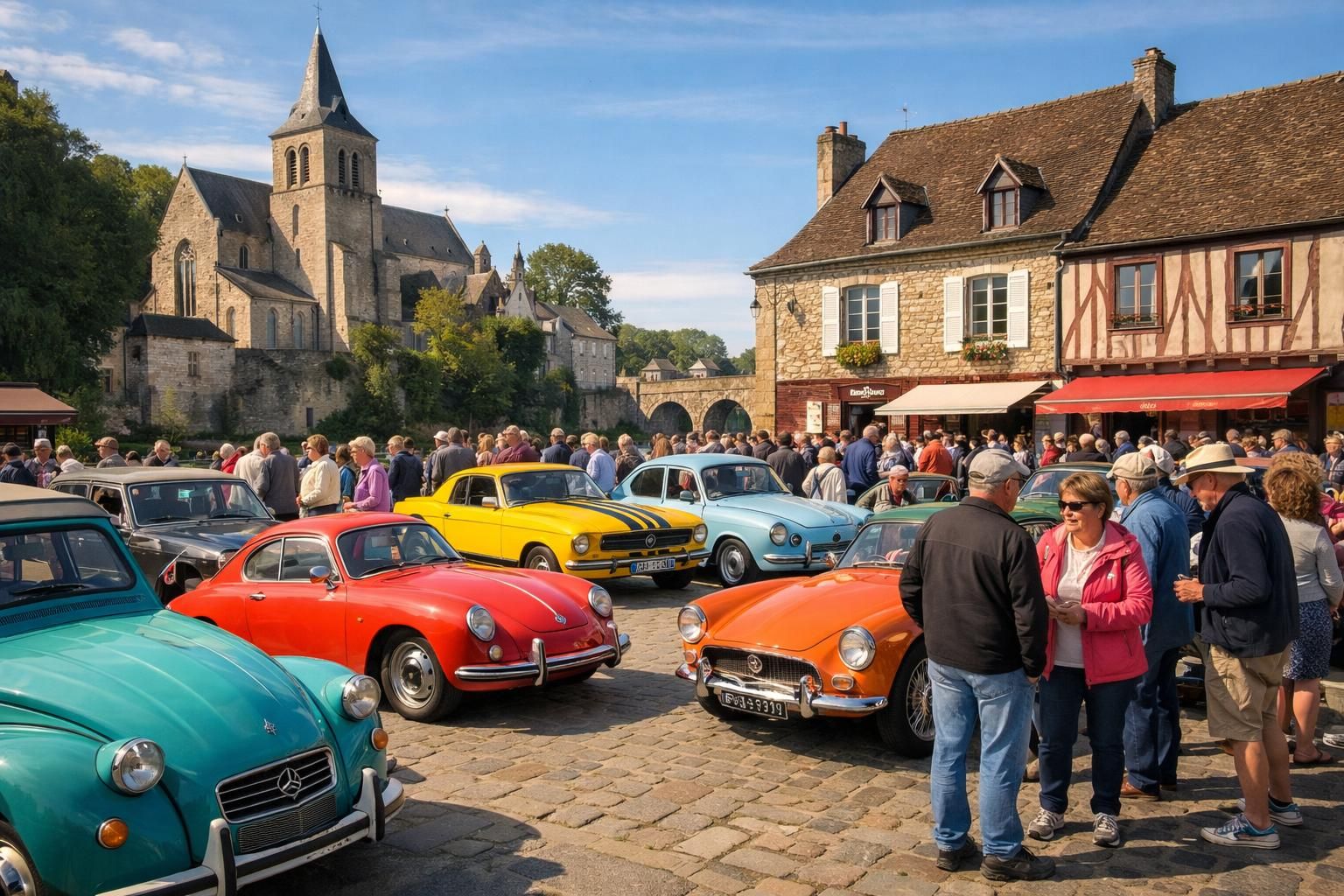 découvrez l'animation exceptionnelle à fresnay-sur-sarthe avec plus de 150 voitures de collection rassemblées pour un événement unique dédié aux passionnés d'automobiles anciennes.