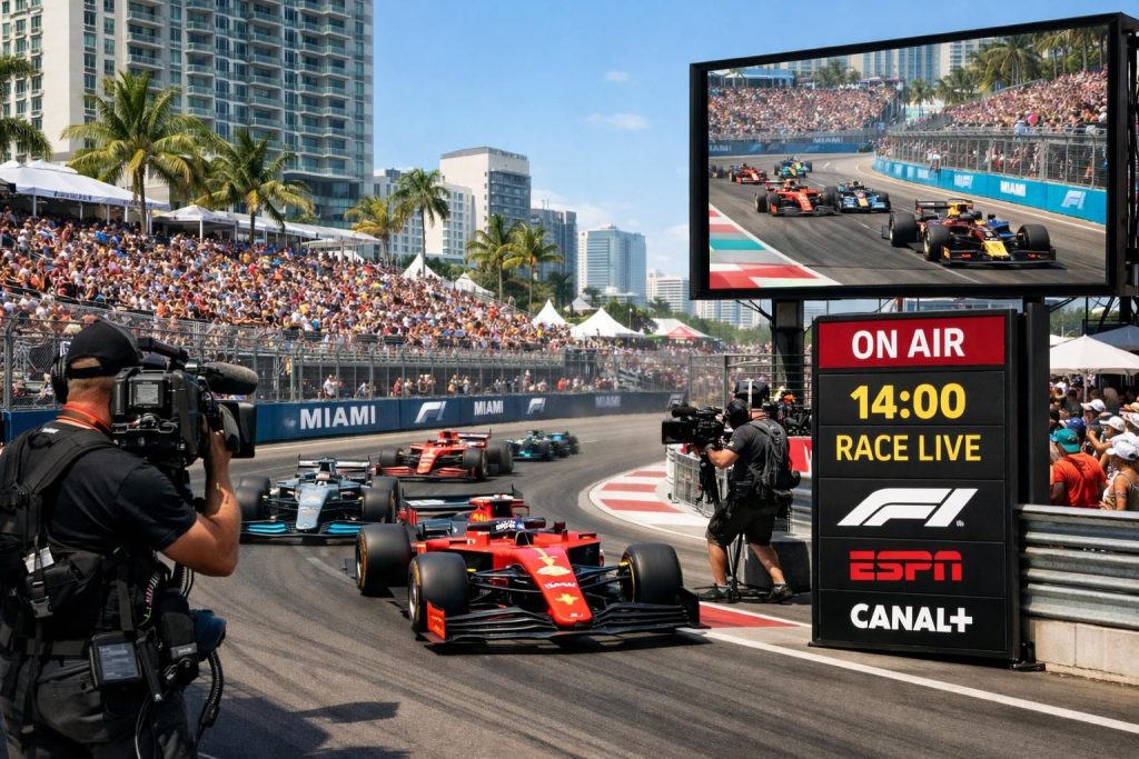 découvrez notre guide complet du grand prix de miami de formule 1 : comment regarder la course en direct, les chaînes diffusant l'événement et les horaires essentiels à ne pas manquer pour vivre toute l'action.