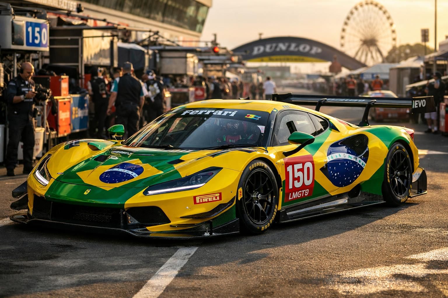 découvrez la ferrari n°150 de richard mille af corse aux heures du mans 2026, arborant fièrement les couleurs du brésil pour une course emblématique à ne pas manquer.