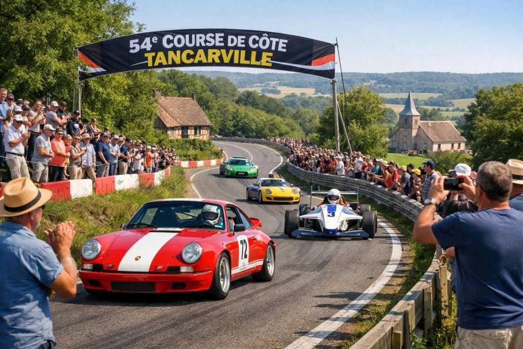 la mythique course de côte de tancarville revient pour sa 54e édition, promettant des moments de vitesse et d'émotion exceptionnels pour tous les passionnés de sport automobile.