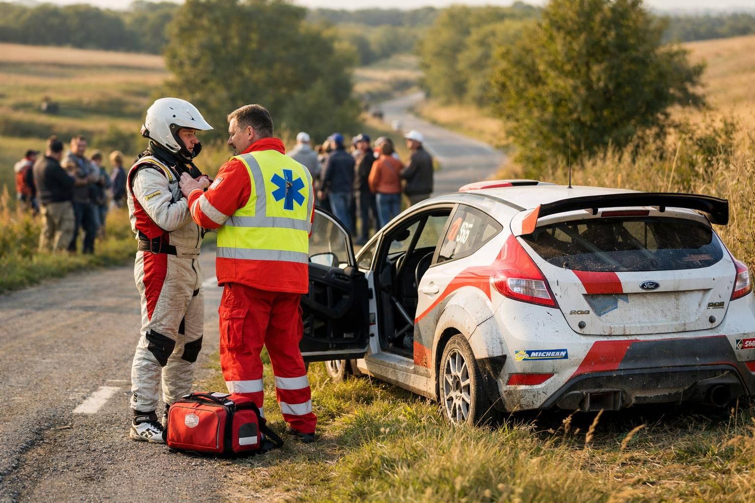 un pilote de rallye interrompt sa course pour venir en aide à une spectatrice blessée, suscitant une réaction forte de la part des organisateurs de l'événement.