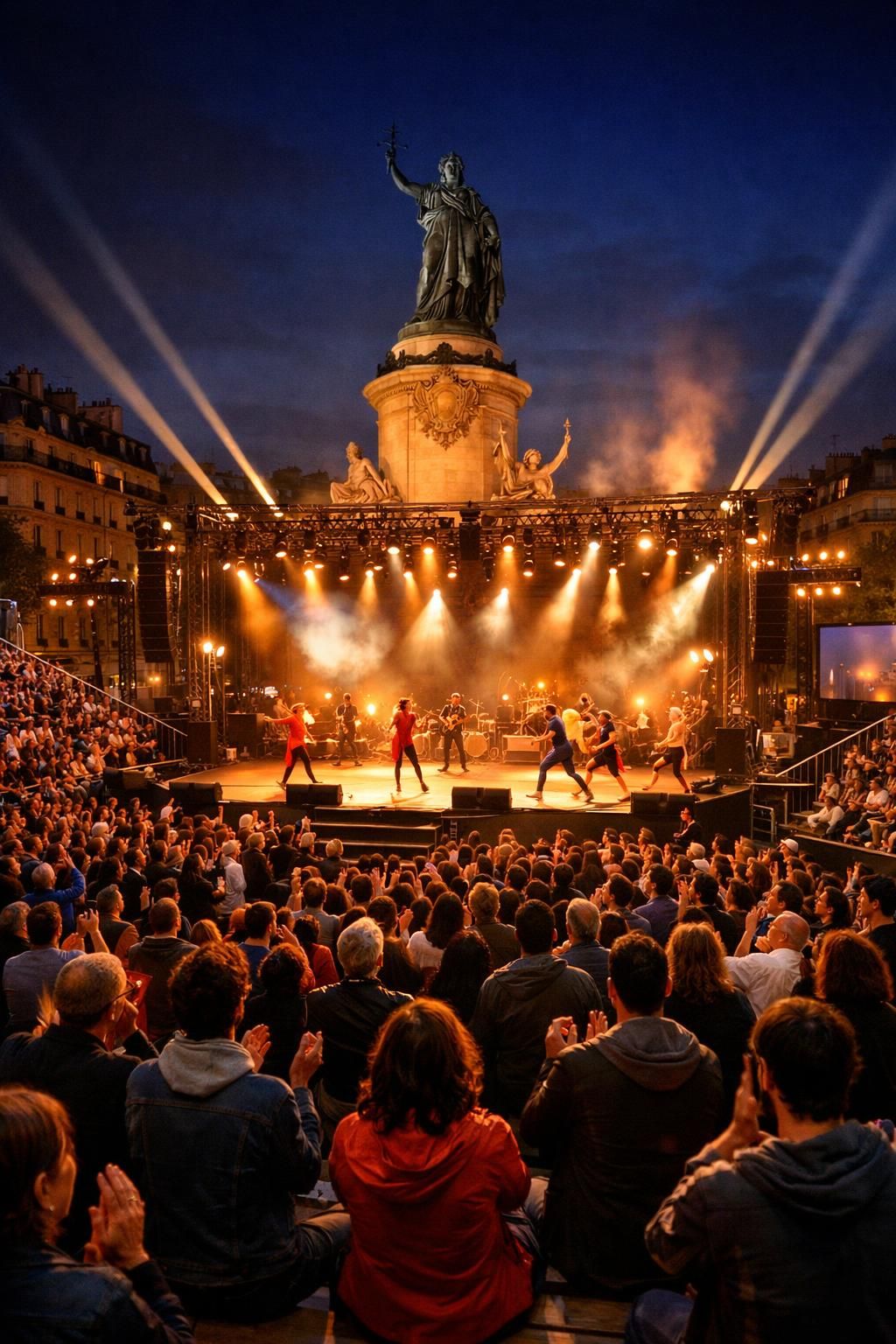 découvrez ce qui attend bientôt la place de la république avec un spectacle soigneusement orchestré, alliant art et innovation dans un cadre urbain unique.