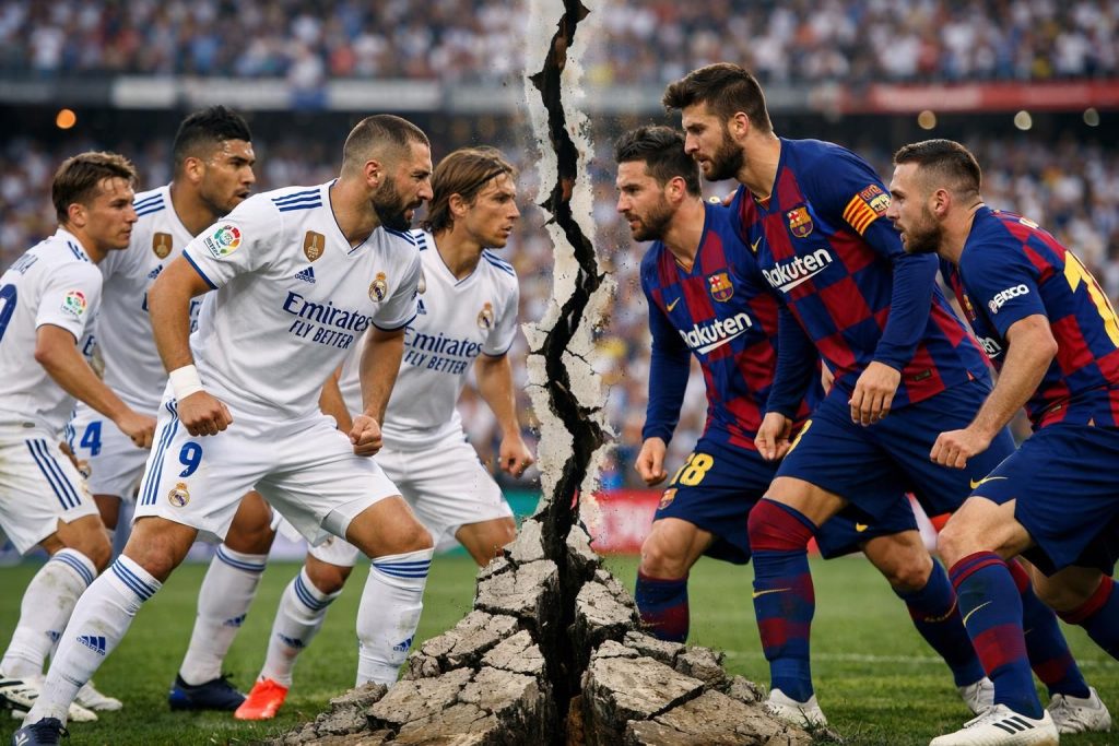 découvrez les tensions profondes et les enjeux majeurs du conflit intense entre le real madrid et le fc barcelone, une fracture irréversible qui marque le football espagnol.