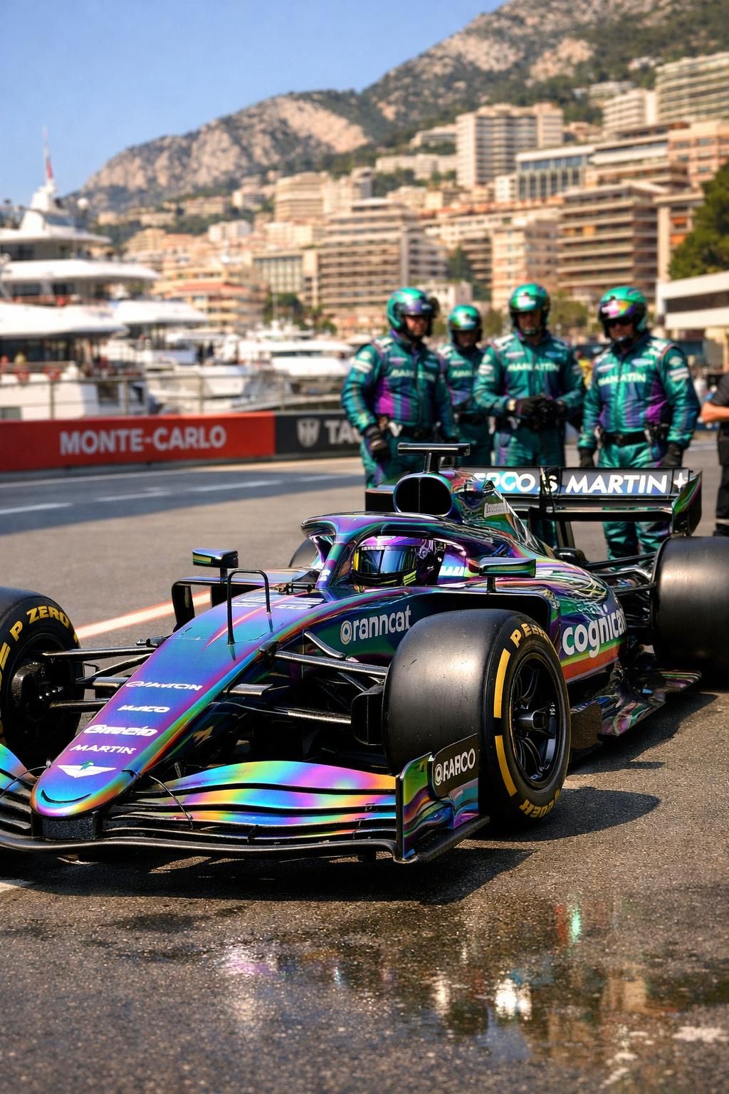 découvrez la nouvelle livrée révolutionnaire à effets chromatiques d'aston martin dévoilée pour le grand prix de monaco, alliant innovation et performance en formule 1.