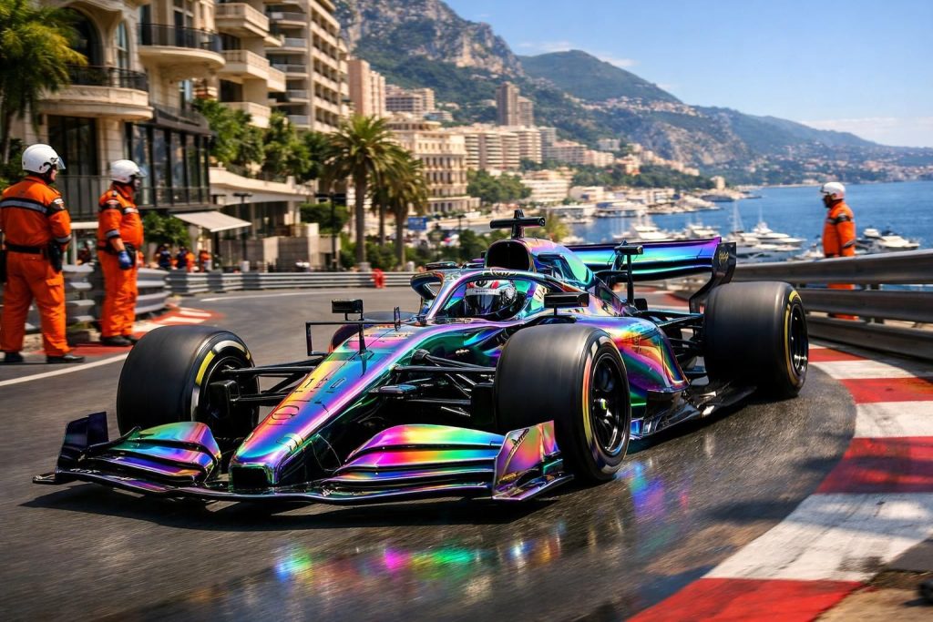 découvrez la nouvelle livrée révolutionnaire à effets chromatiques d'aston martin dévoilée pour le grand prix de monaco de formule 1, alliant innovation et esthétique spectaculaire.
