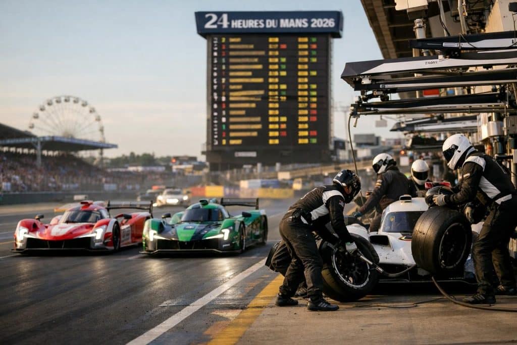 découvrez les moments forts des heures du mans 2026, avec des abandons surprenants, les mystères des pneumatiques et les enjeux cruciaux pour le championnat du monde.