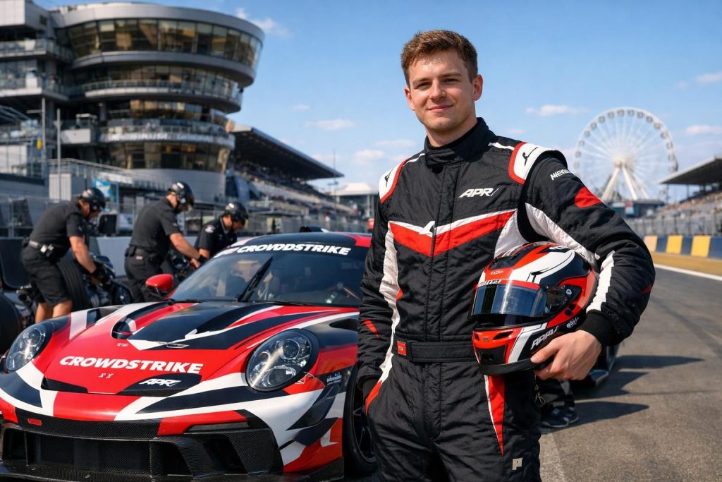 découvrez laurin heinrich, l'étoile montante et rookie d'exception de crowdstrike by apr, prêt à briller aux heures du mans 2026.