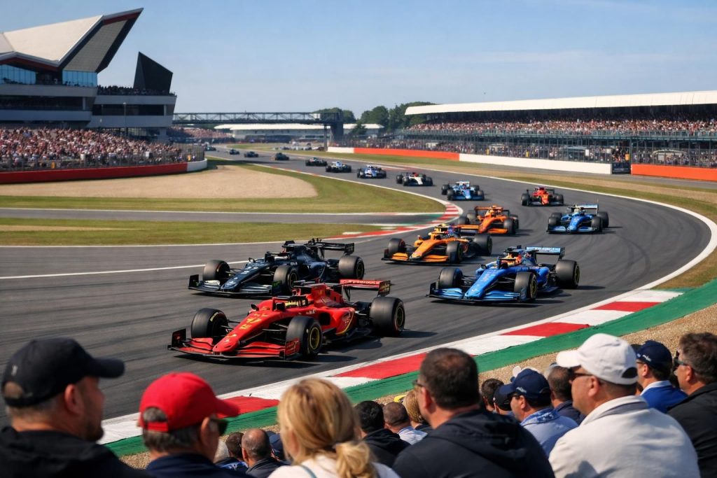 suivez en direct et en temps réel le grand prix de grande-bretagne de formule 1, avec commentaires, résultats et moments forts pour ne rien manquer de la course.