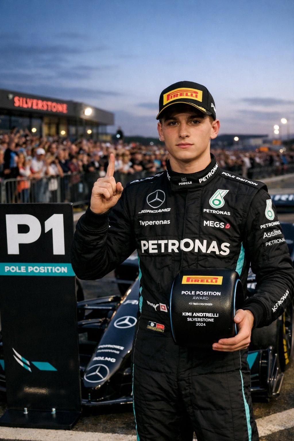 kimi antonelli domine les ferrari et décroche la pole position du grand prix de formule 1, promettant une course spectaculaire.