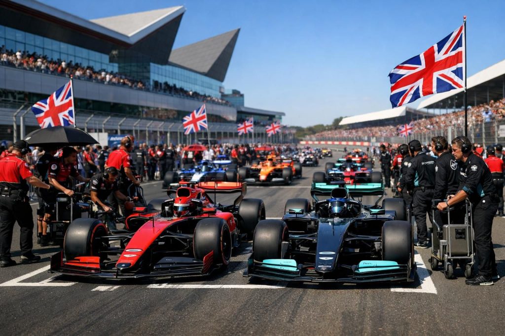 découvrez tous les détails du grand prix de grande-bretagne 2026 de formule 1 : horaires complets, chaînes de diffusion et la composition intégrale de la grille de départ.