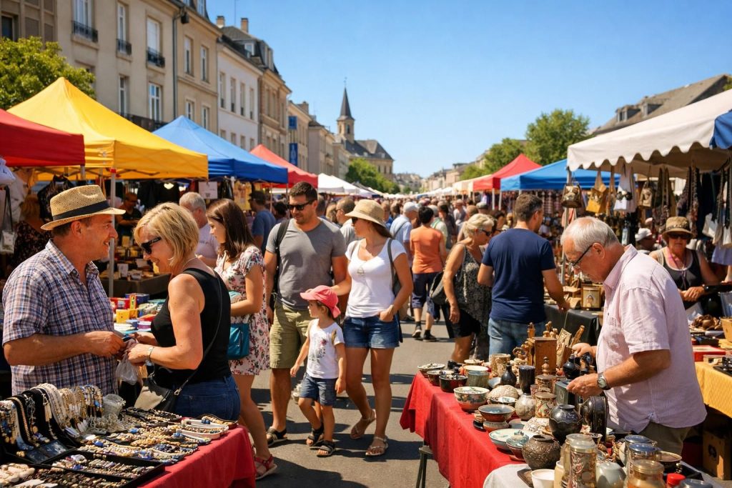 découvrez en photos l'inauguration de la nouvelle braderie de thionville, marquée par un soleil éclatant dès le premier jour et une ambiance festive.