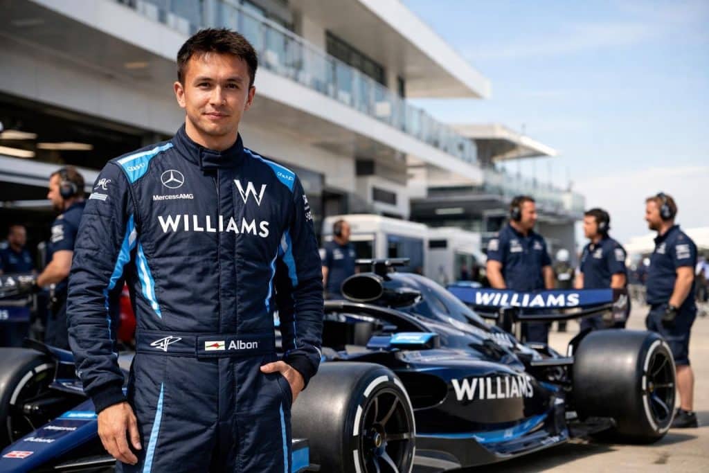 alexander albon confirme sa place chez williams pour la saison 2027 de formule 1, prêt à défendre ses couleurs avec détermination et talent.