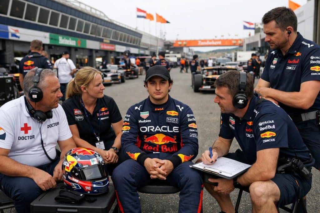 formule 1 : isack hadjar se blesse et déclare forfait pour le grand prix des pays-bas, impactant sa participation à la course.