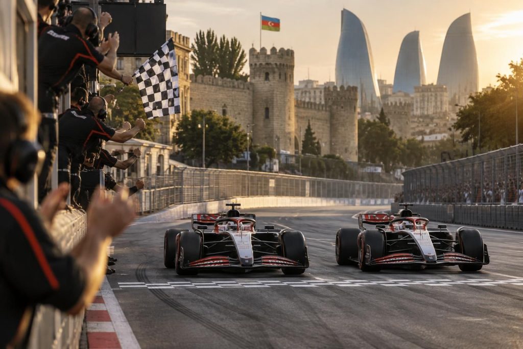 haas et son partenaire zoomex signent un double résultat dans les points en azerbaïdjan et confirment leur belle performance sur le circuit.
