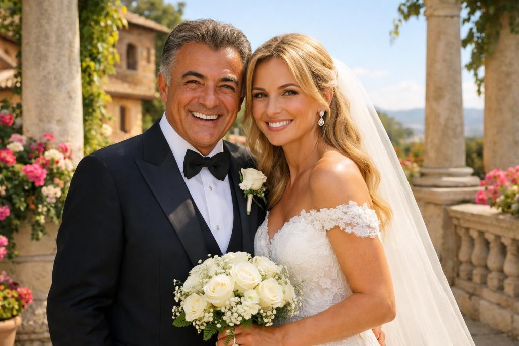 à 62 ans, jean alesi, ancien champion de formule 1, célèbre son mariage en italie avec la charmante ania, rayonnant de bonheur et d'élégance.