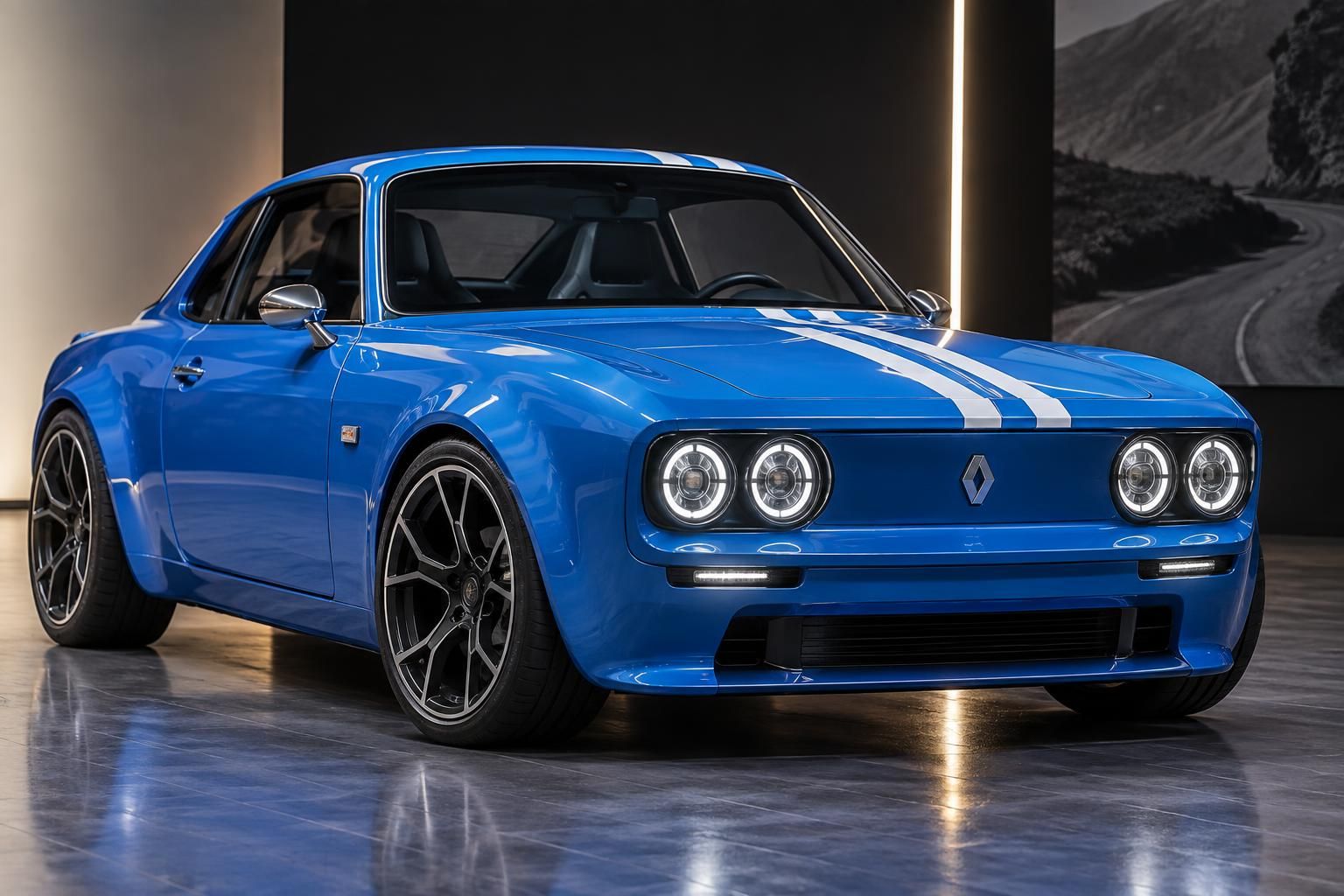 la renault 8 gordini revient en version électrique avec un coupé néo-rétro au style affirmé, qui mêle hommage à l’iconique sportive et modernité.