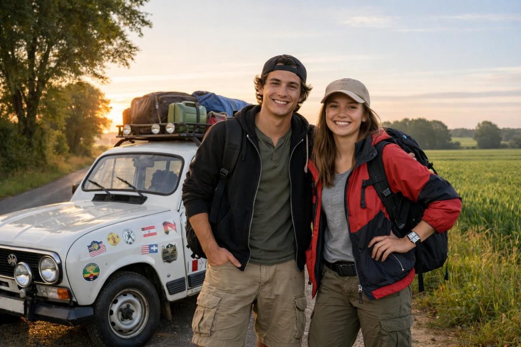 découvrez l'aventure unique de deux amis d'enfance du val-d'oise qui participent ensemble au défi solidaire du 4l trophy, entre compétition et solidarité.