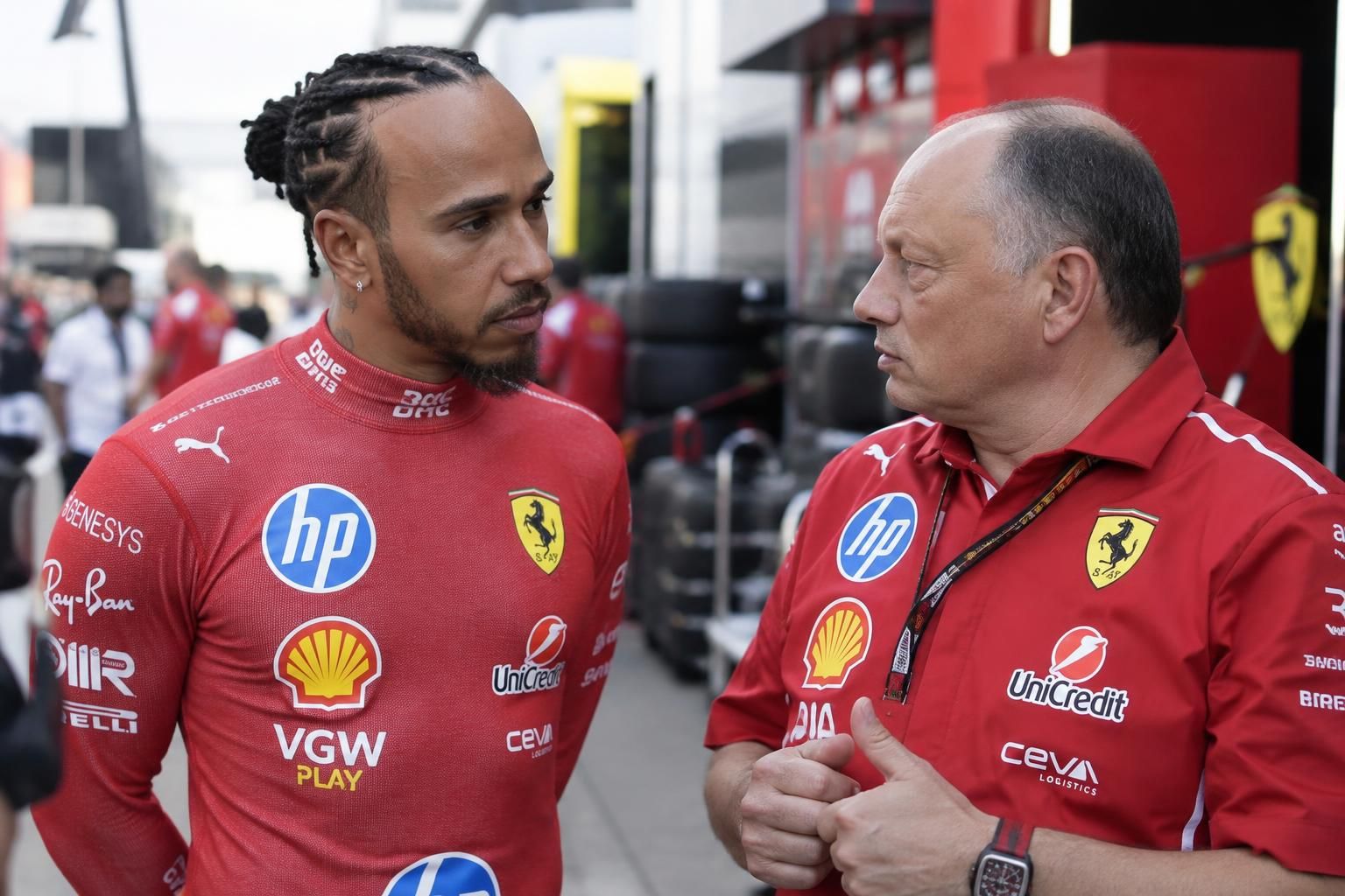 lewis hamilton réaffirme son soutien à frédéric vasseur, tout en appelant ferrari à changer de cap pour retrouver le chemin de la performance.