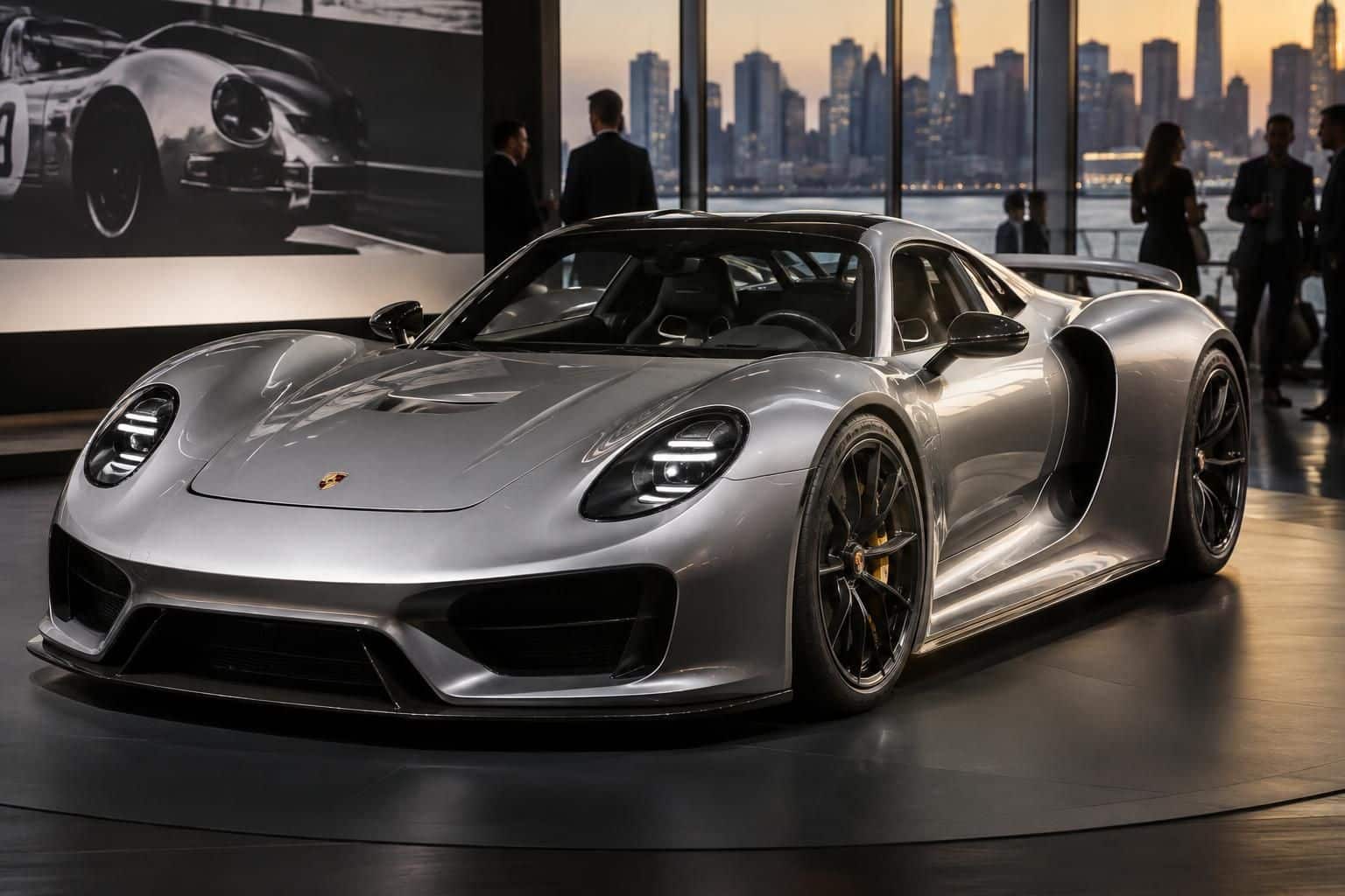 porsche dévoile mission s, un concept de supercar thermique spectaculaire qui rend hommage aux modèles les plus mythiques de la marque.