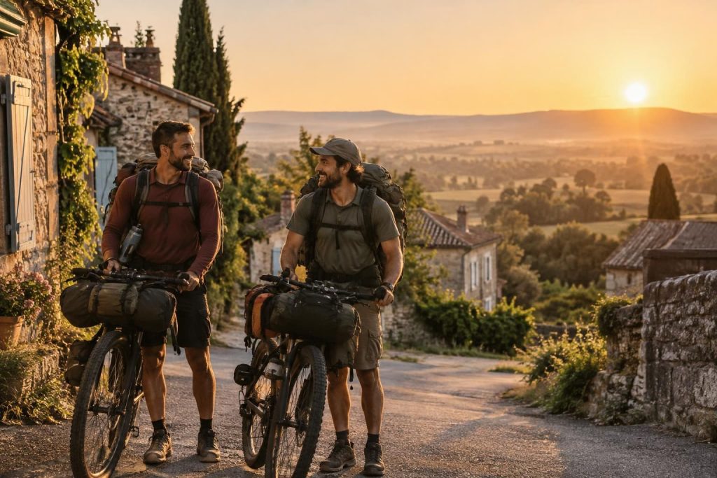 près de marmande, deux amis s’apprêtent à quitter leur village pour vivre une aventure hors du commun au cœur du désert.