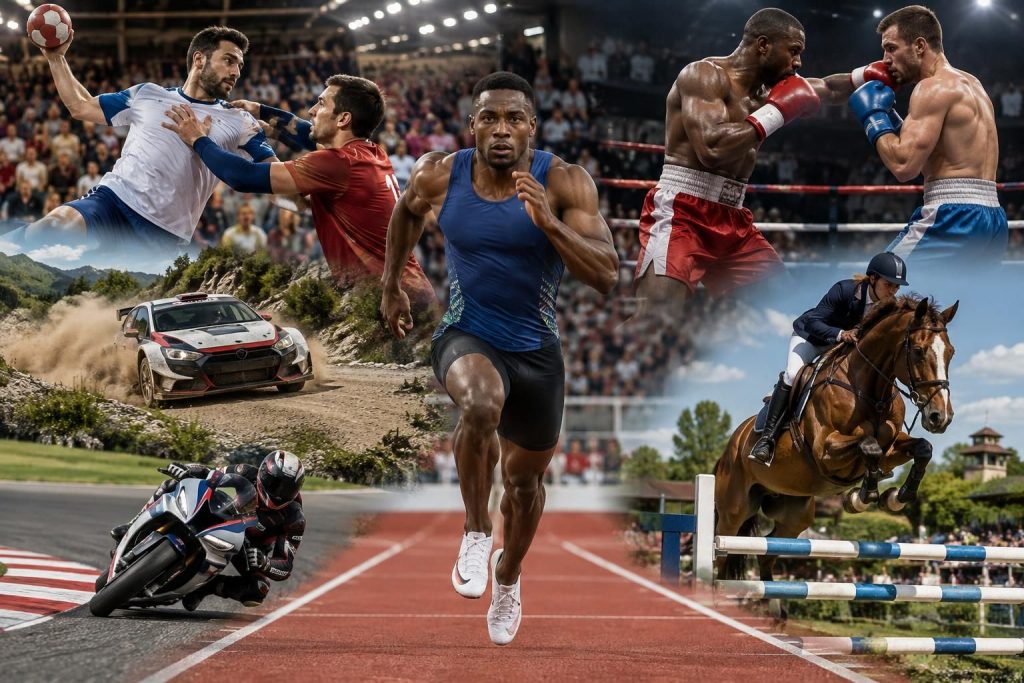 suivez toute l’actualité sportive en direct : résultats, analyses et temps forts en athlétisme, handball, rallye, moto, boxe et équitation.